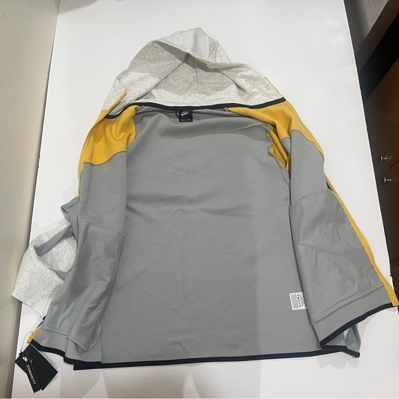 Nike, Tech Fleece, CU4489 077, Grey, Yellow & White - Picture 13 of 14